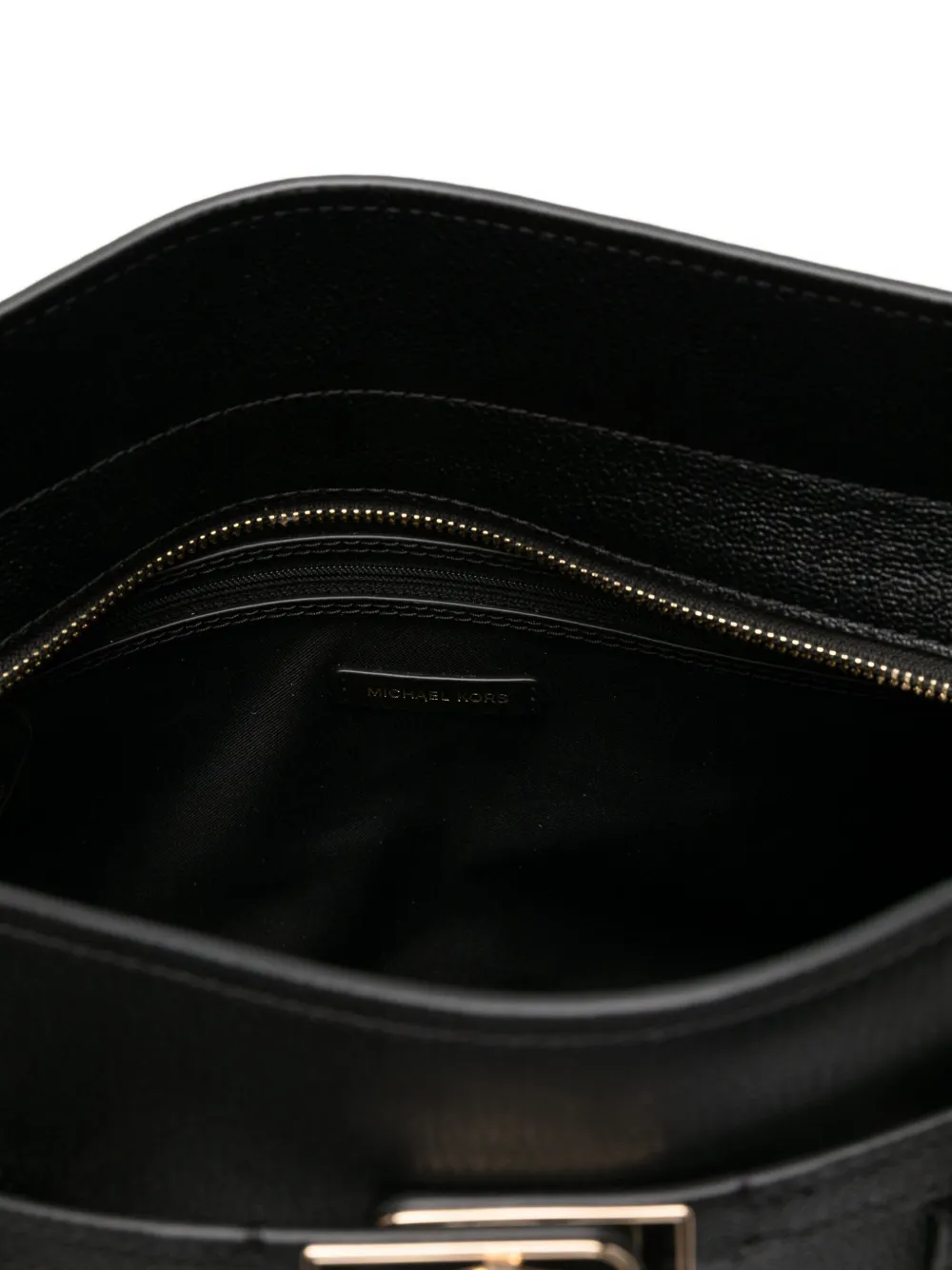 Michael Michael Kors Large Hamilton Moderne Padlock-detail Tote Bag In Black