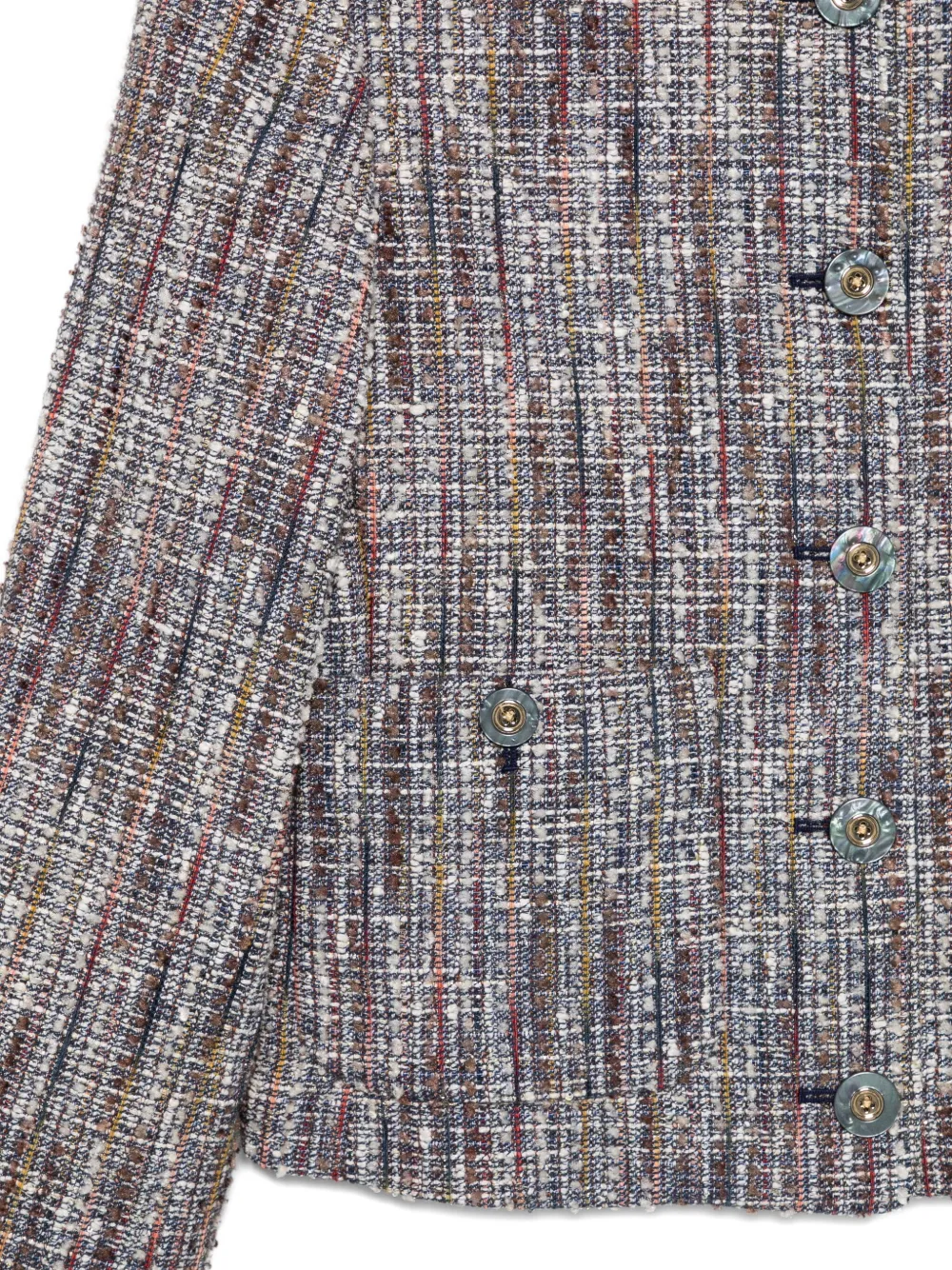 Veronica Beard Tweed Buttoned Jacket In Gray