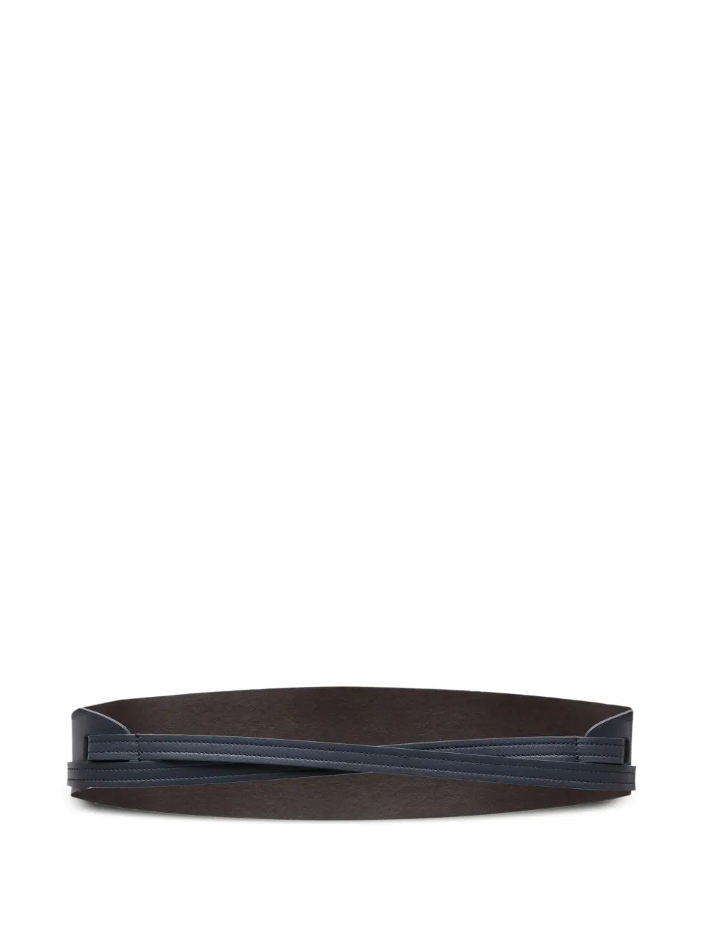Niu Leren gewikkelde riem - Blauw