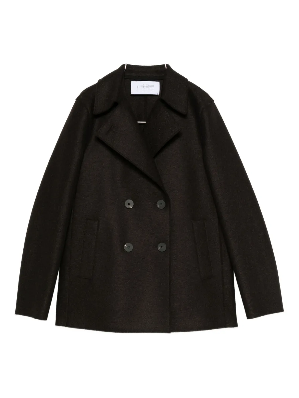 Harris Wharf London Double-breasted Wool Coat In Gold