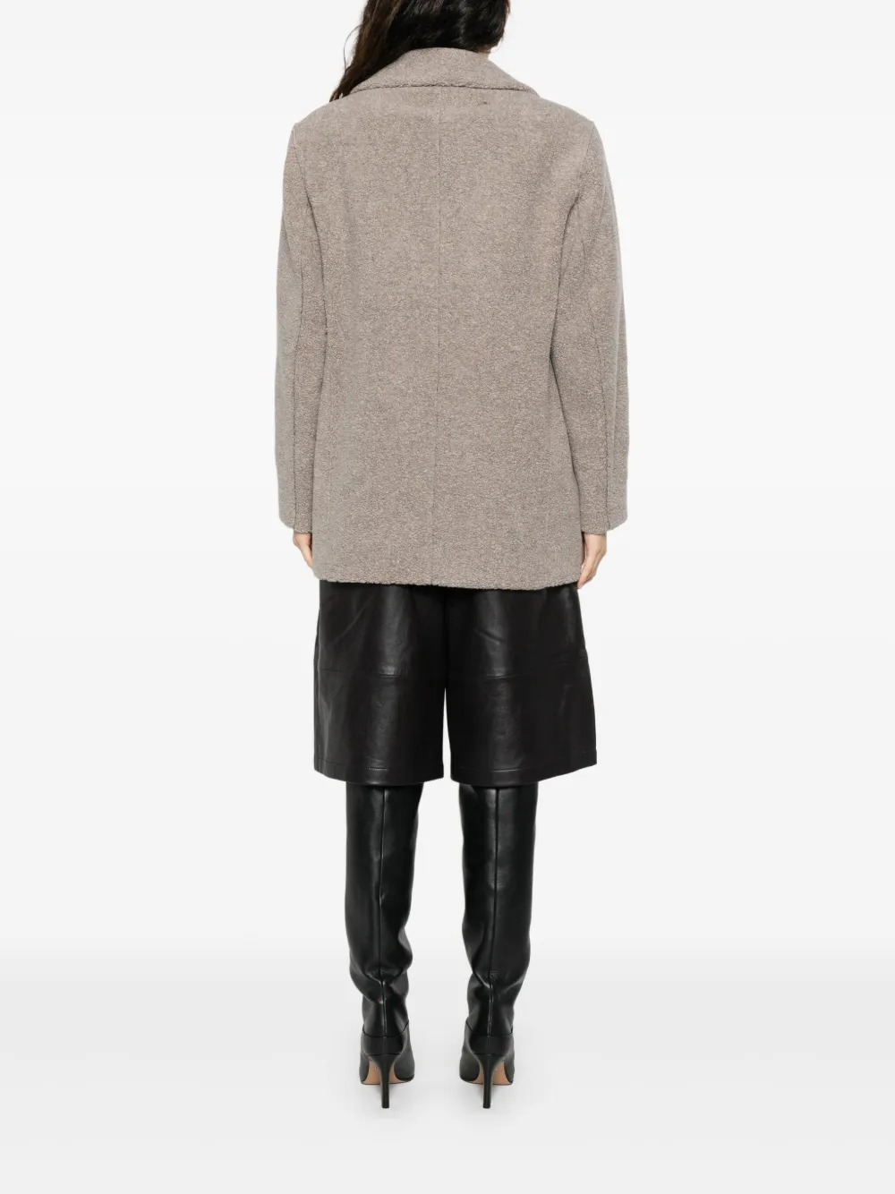 Harris Wharf London Jas met dubbele rij knopen Beige