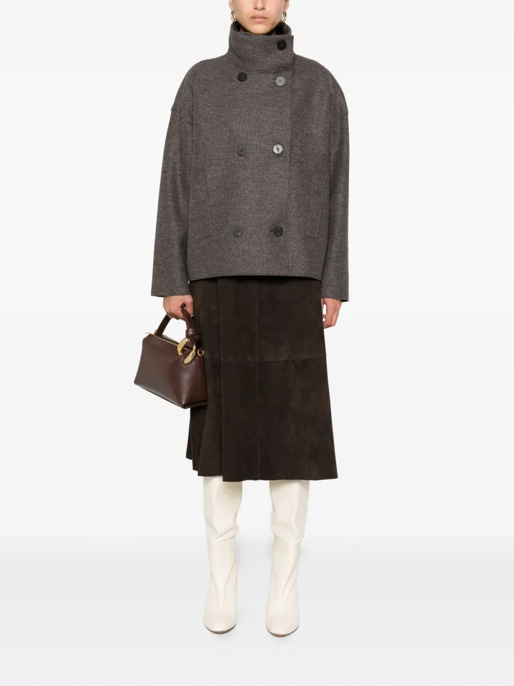 Harris Wharf London Doppelreihige Jacke mit Stehkragen | Oversized-Jacken | Image 2