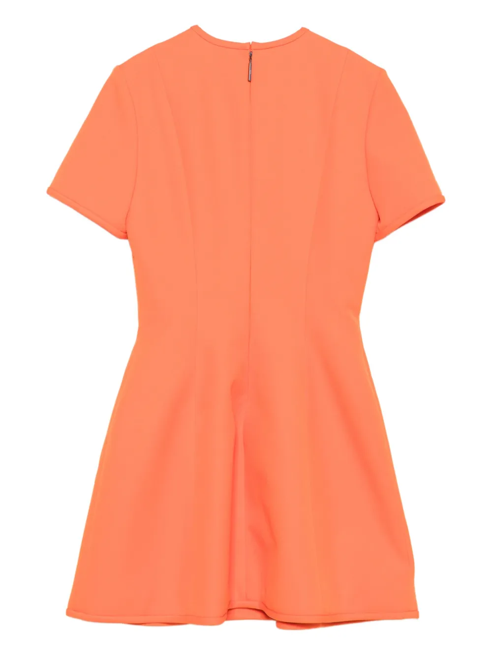 MSGM Mini-jurk met korte mouwen en gestrikte hals - Oranje