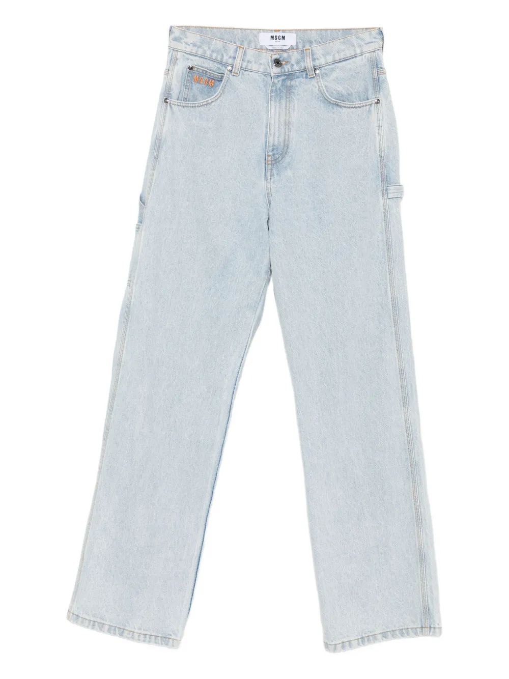 MSGM logo-embroidery carpenter jeans | Blue | Image 1