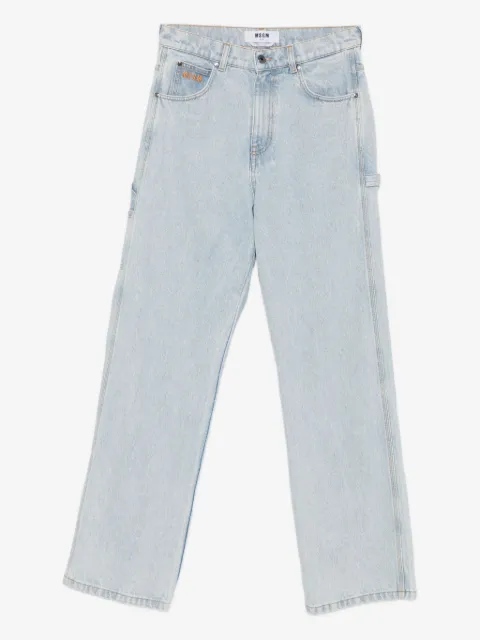 MSGM logo-embroidery carpenter jeans