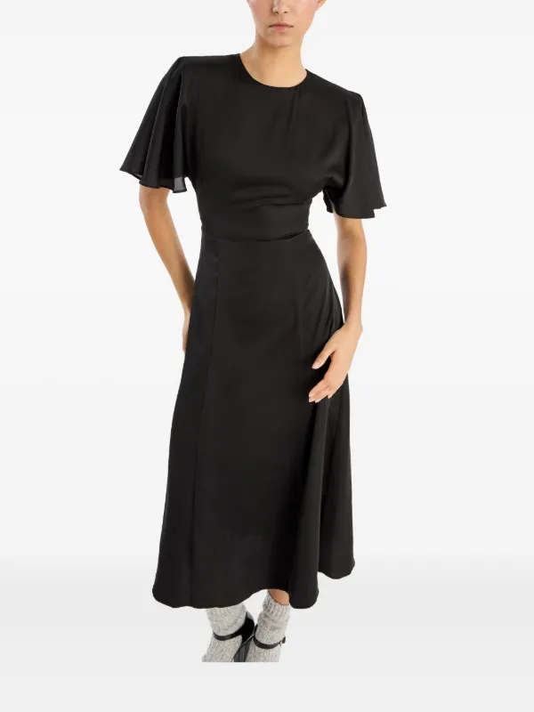 gabriela midi dress in botanical flower maroon Meier Knit Midi Dress in Burnt Sienna Merino Wool Cashmere – Gabriela Hearst
