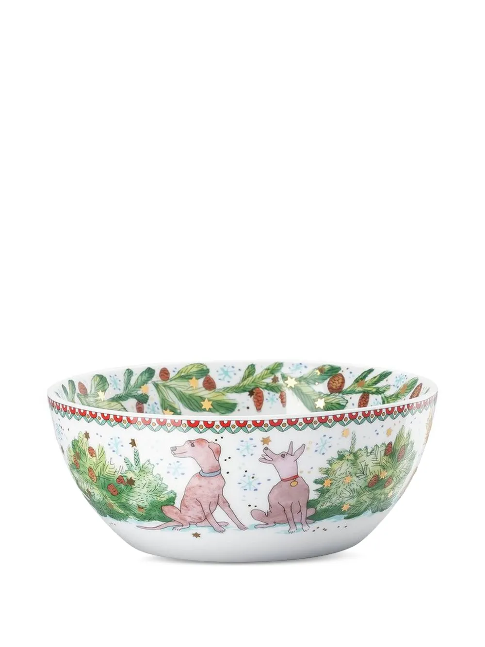 HUTSCHENREUTHER Christmas dog-motif bowl (15.2cm) | Glassware | Image 2