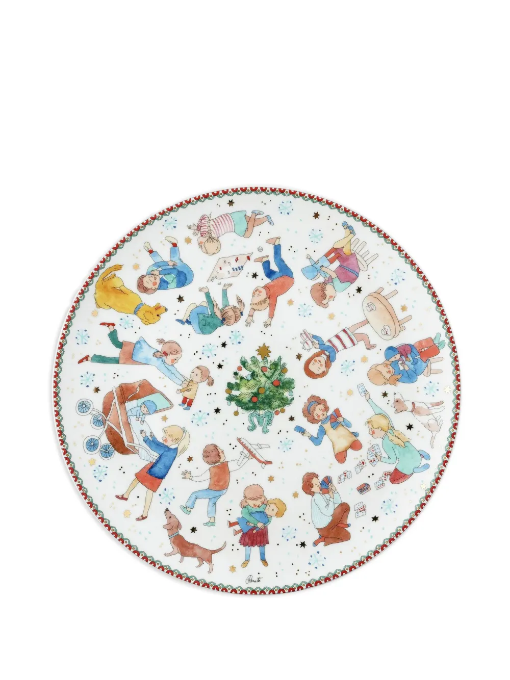 HUTSCHENREUTHER children-scene Christmas tray (27.9cm) | White | Image 1
