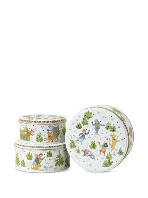 HUTSCHENREUTHER children snow-scene tin boxes (set of three)