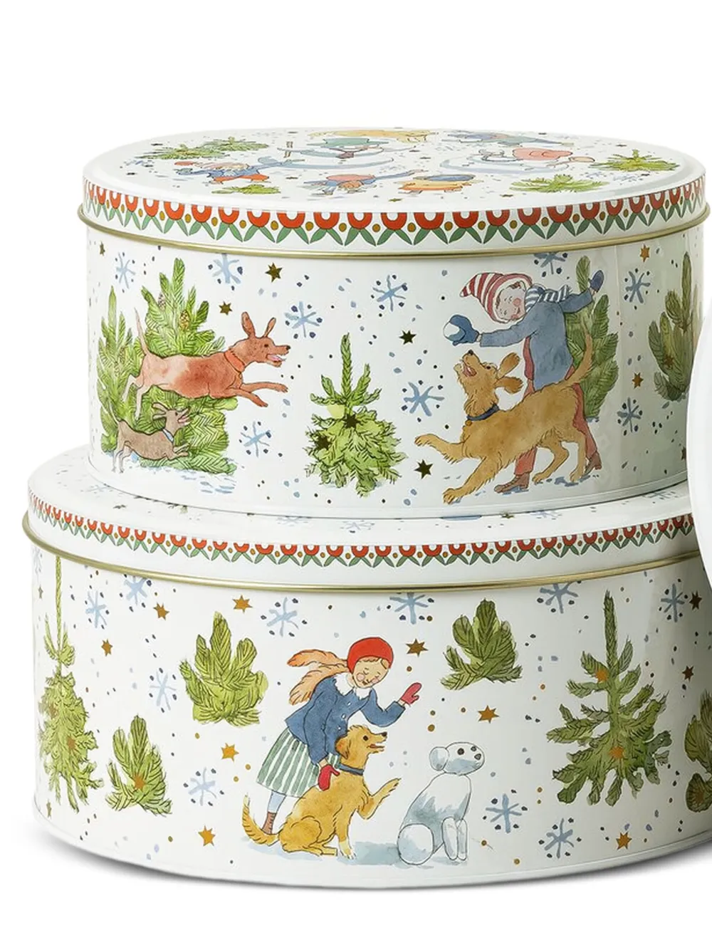 HUTSCHENREUTHER children snow-scene tin boxes (set of three) | Decorative Boxes | Image 2