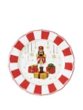 HUTSCHENREUTHER nutcracker striped plates (set of six) - White