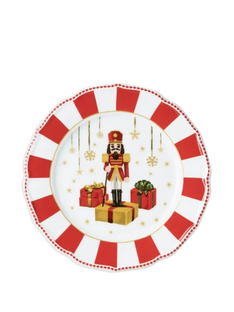 HUTSCHENREUTHER nutcracker striped plates (set of six)