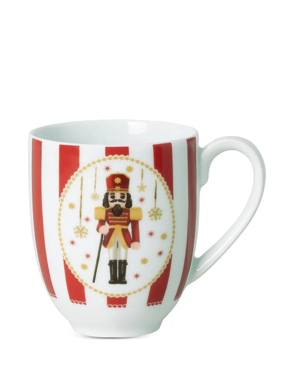 HUTSCHENREUTHER Christmas Love nutcracker striped mug (12.3cm) | White | Image 1