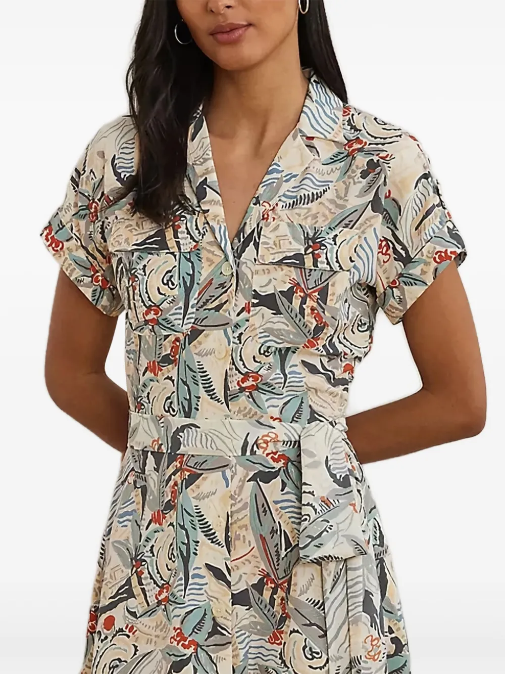 Lauren Ralph Lauren Jurk met bloemenprint Wit