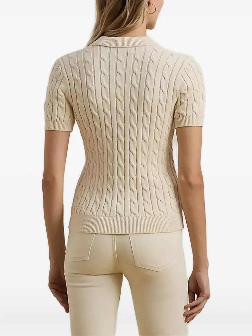Lauren Ralph Lauren Kabelgebreide polotop Beige