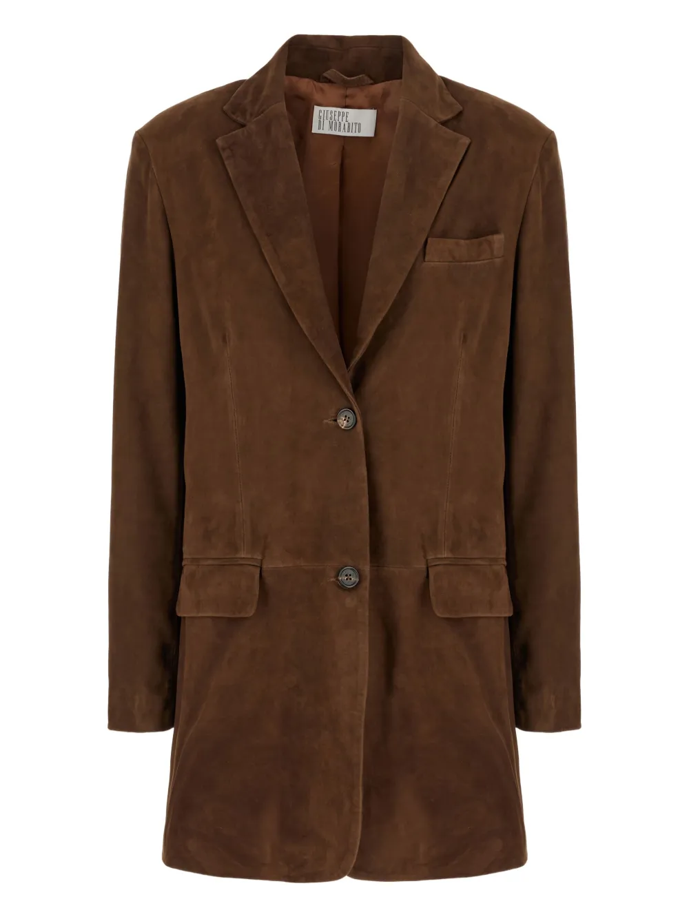 Giuseppe Di Morabito Suede Button Blazer In Brown