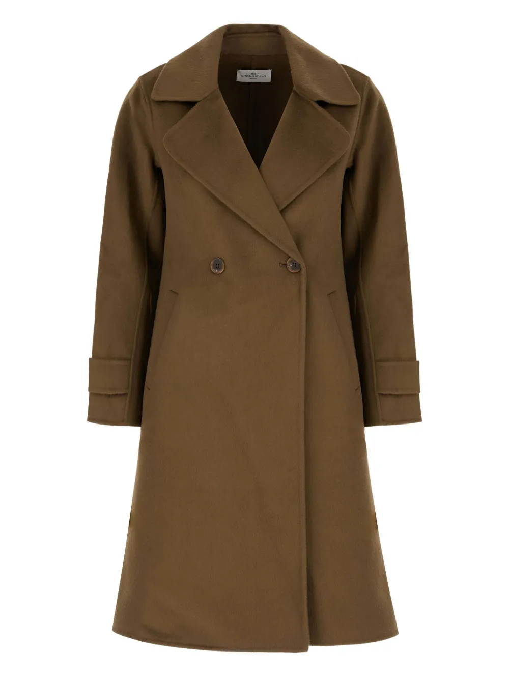 The Dynamis Studio Double-breasted Wool Coat In Brown