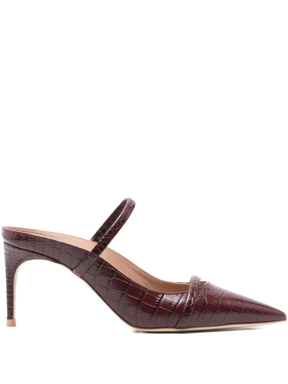 Malone Souliers 70mm crocodile-embroidered leather mules