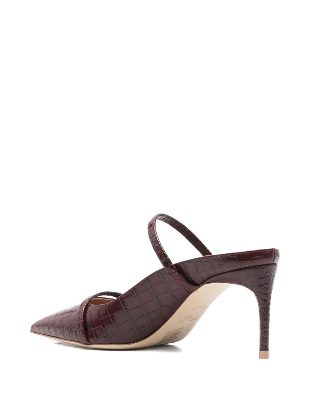 Malone Souliers 70mm crocodile-embroidered leather mules