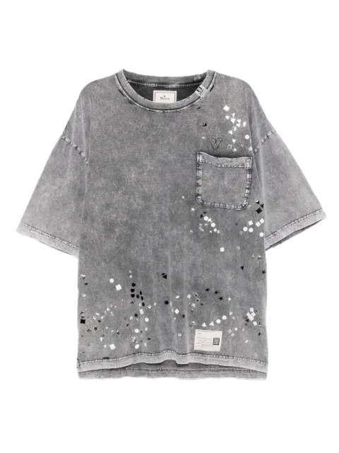 Maison MIHARA YASUHIRO playera con detalles geométricos