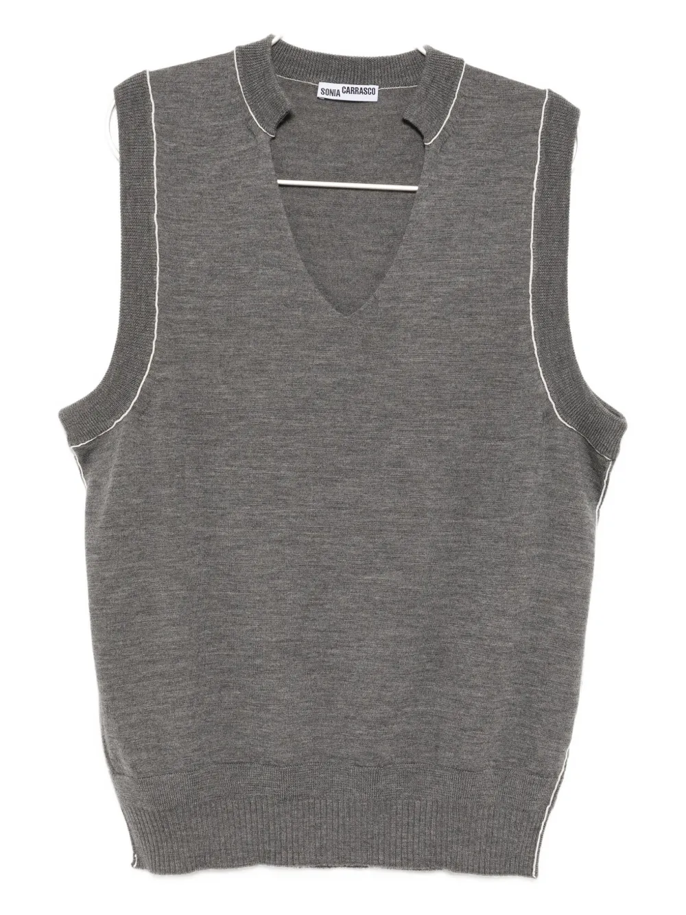 Sonia Carrasco Wool Vest In Gold