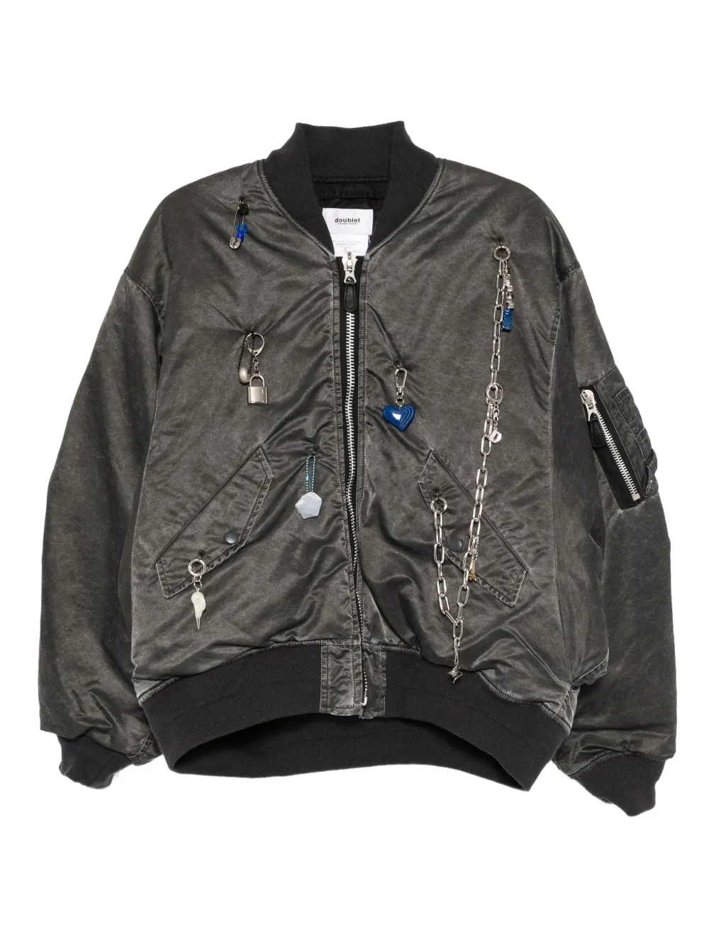Doublet Bomberjack met sleutelhanger Grijs