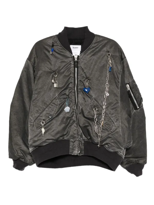 DOUBLE.B ボンバージャケット ネイビー OY/オーワイ』BACK POCKET DOUBLE ZIP BOMBER/バック ポケット