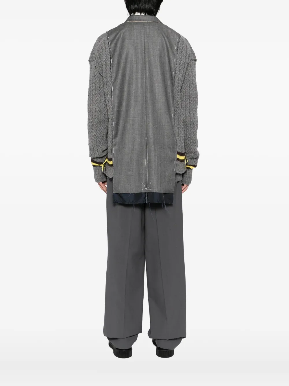 Sonia Carrasco Asymmetric-hem Jacket In Gray