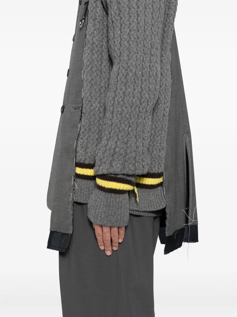 SONIA CARRASCO Jack met asymmetrische afwerking Grijs