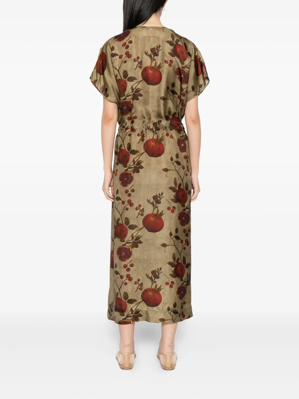 Uma Wang Graphic-print Dress In Green