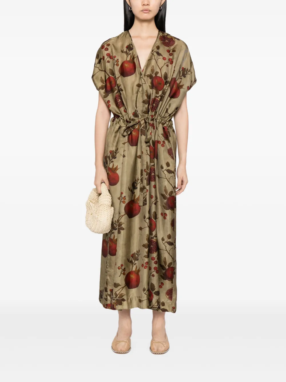 Uma Wang Jurk met print - Groen