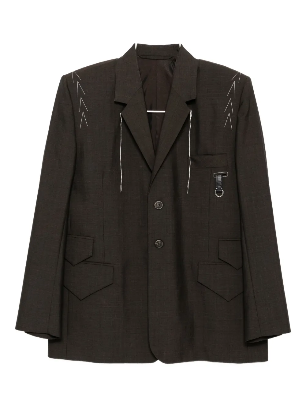 Sonia Carrasco Wool Blazer In Brown