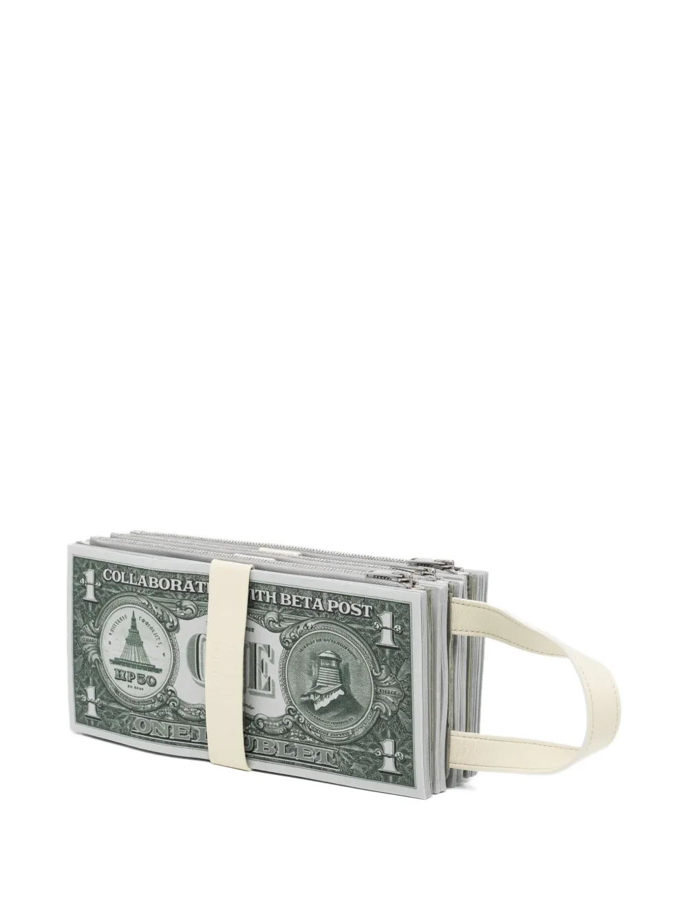 Doublet Cash-stack Clutch Bag In Green