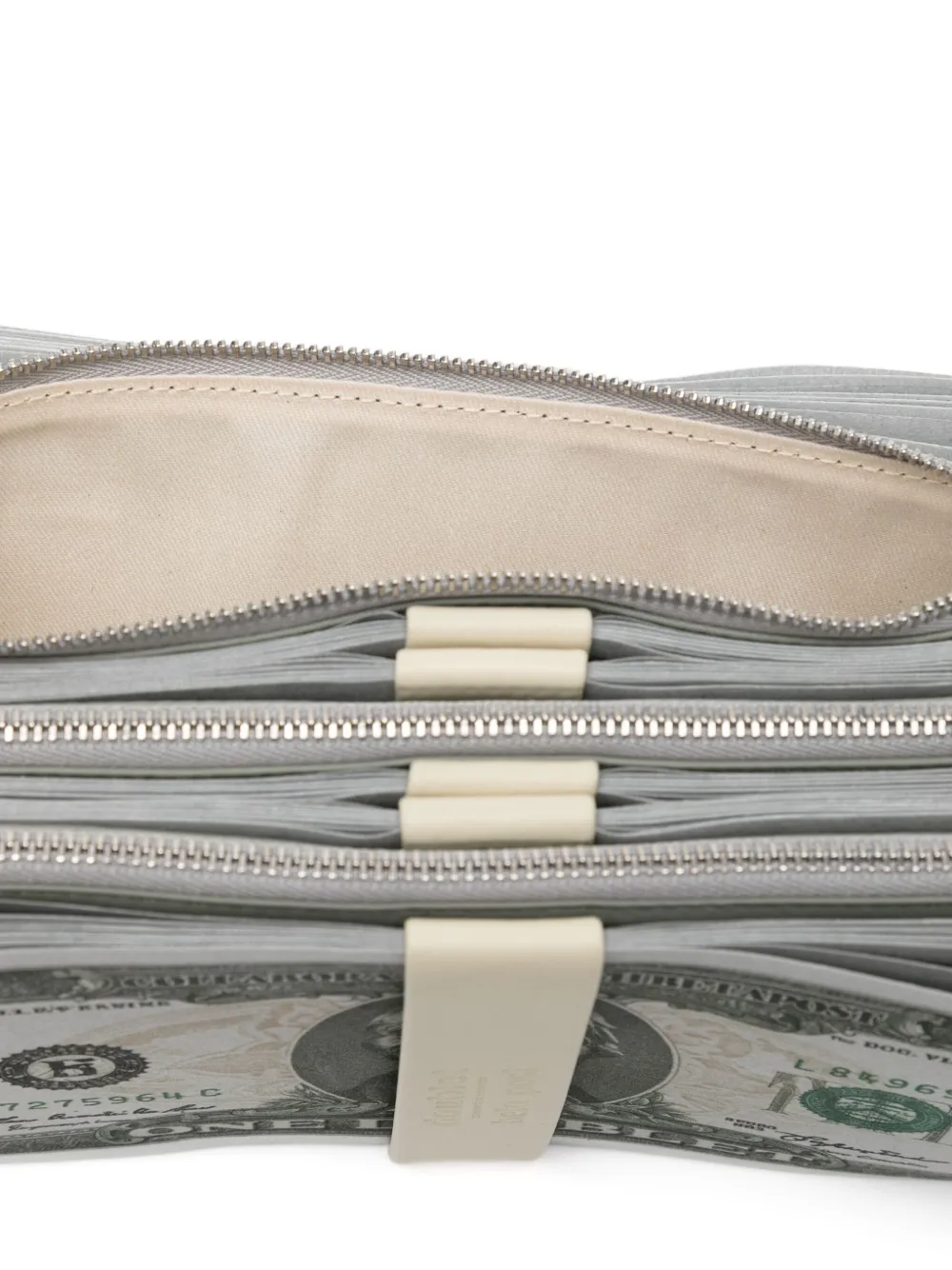 Doublet Cash-stack Clutch Bag In Green