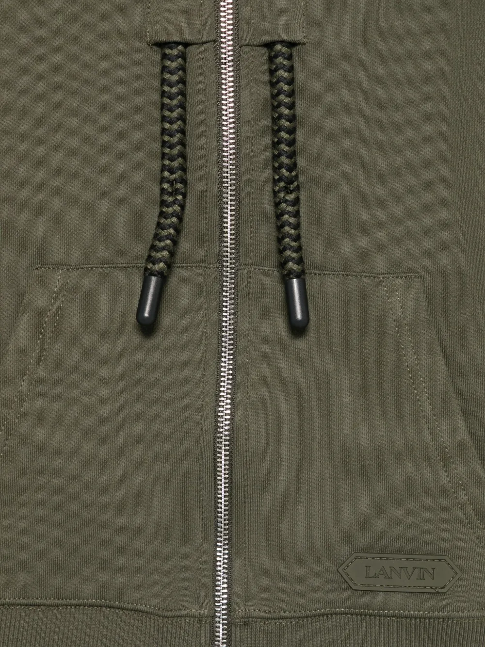 Lanvin Enfant Hoodie met rits Groen