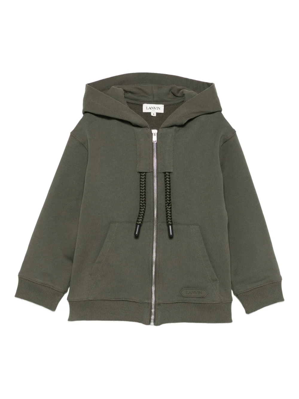 Lanvin Enfant Hoodie met rits Groen