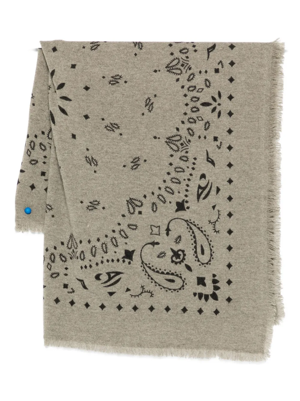 kujten paisley-pattern cashmere scarf - ニュートラル kujten paisley-pattern cashmere scarf - ニュートラル