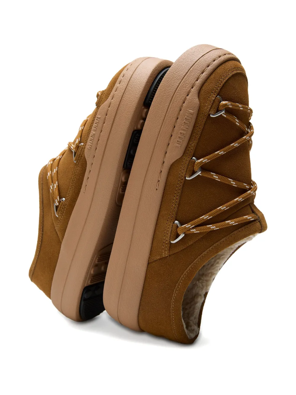 Moon Boot Park suède slippers Bruin