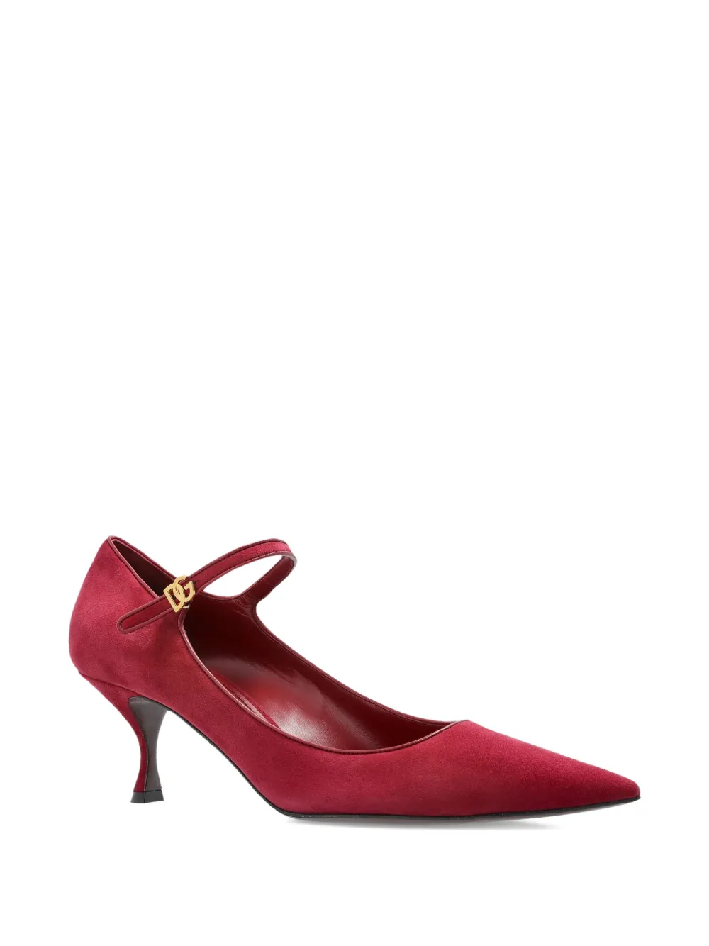Dolce & Gabbana 60mm Pointed-toe Ankle-strap Pumps In Red