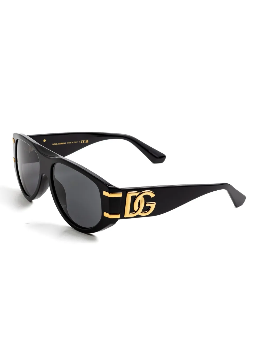 Dolce & Gabbana Eyewear Zonnebril met logodetail - Zwart