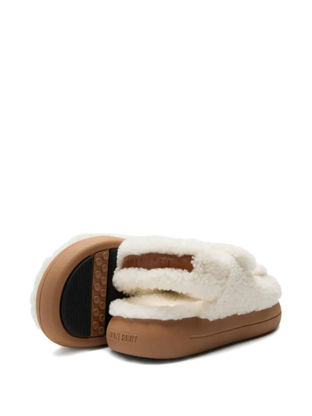 Moon Boot shearling double-strap sandals | Flat Sandals | Image 2