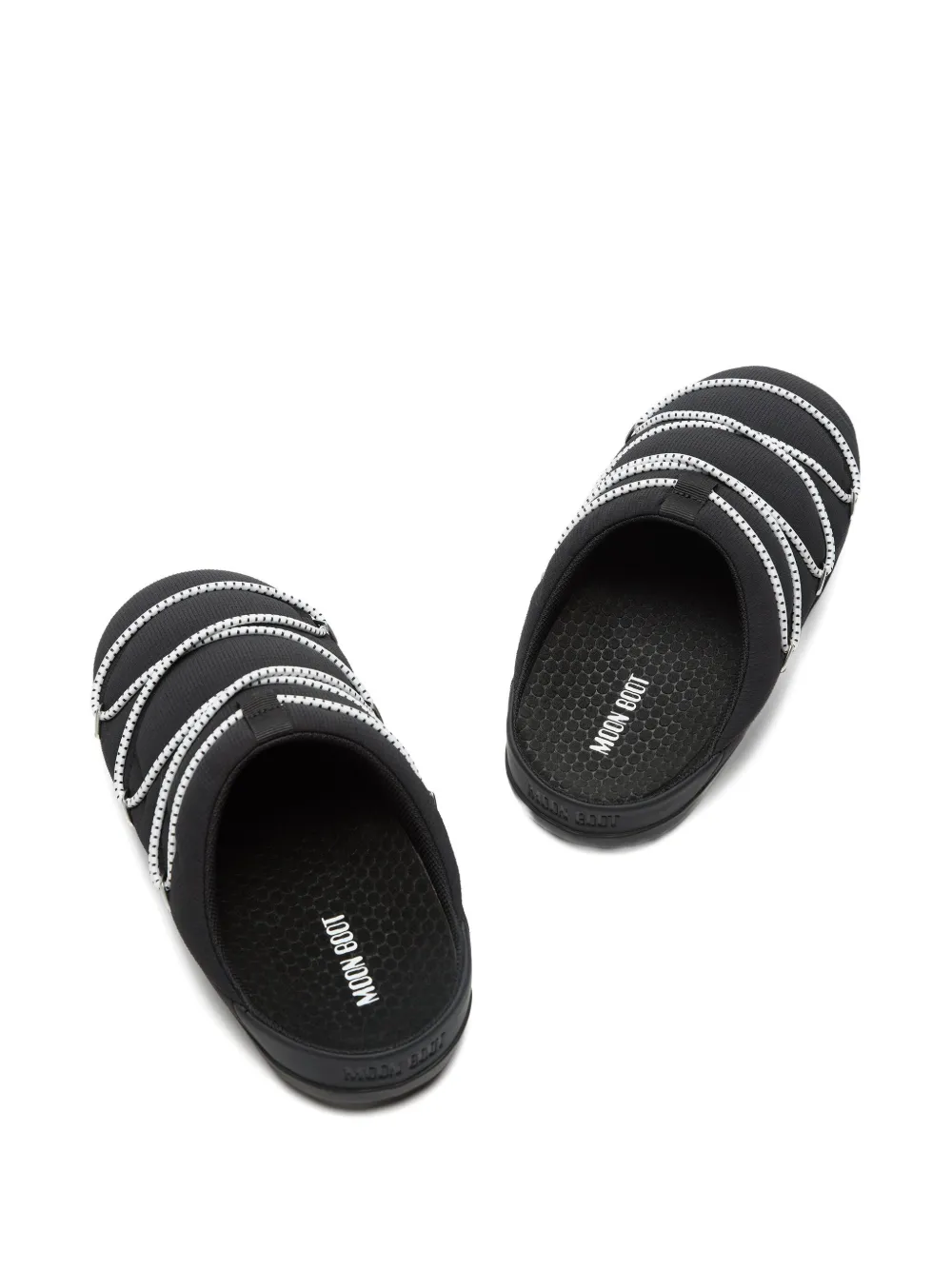 Moon Boot Slippers verfraaid met logo Zwart