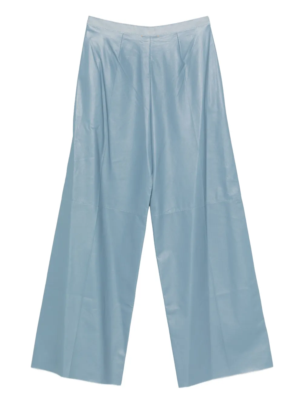 Forte Forte Leren flared broek - Blauw