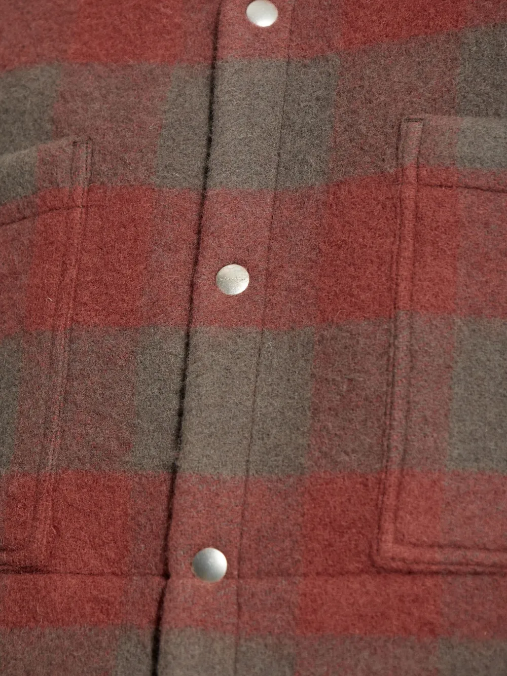 Rick Owens checked wool overshirt Bruin