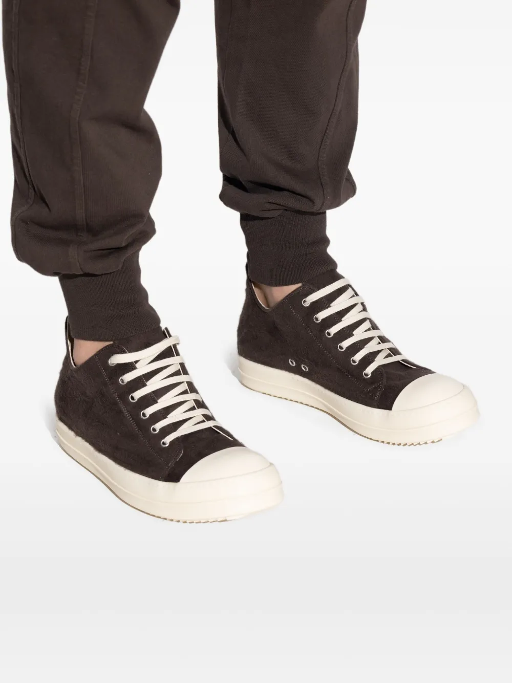 Rick Owens DRKSHDW Furry low-top sneakers Bruin