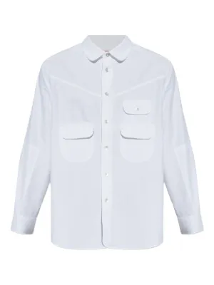 Saint Laurent コットンポプリン シャツ | ホワイト | FARFETCH JP