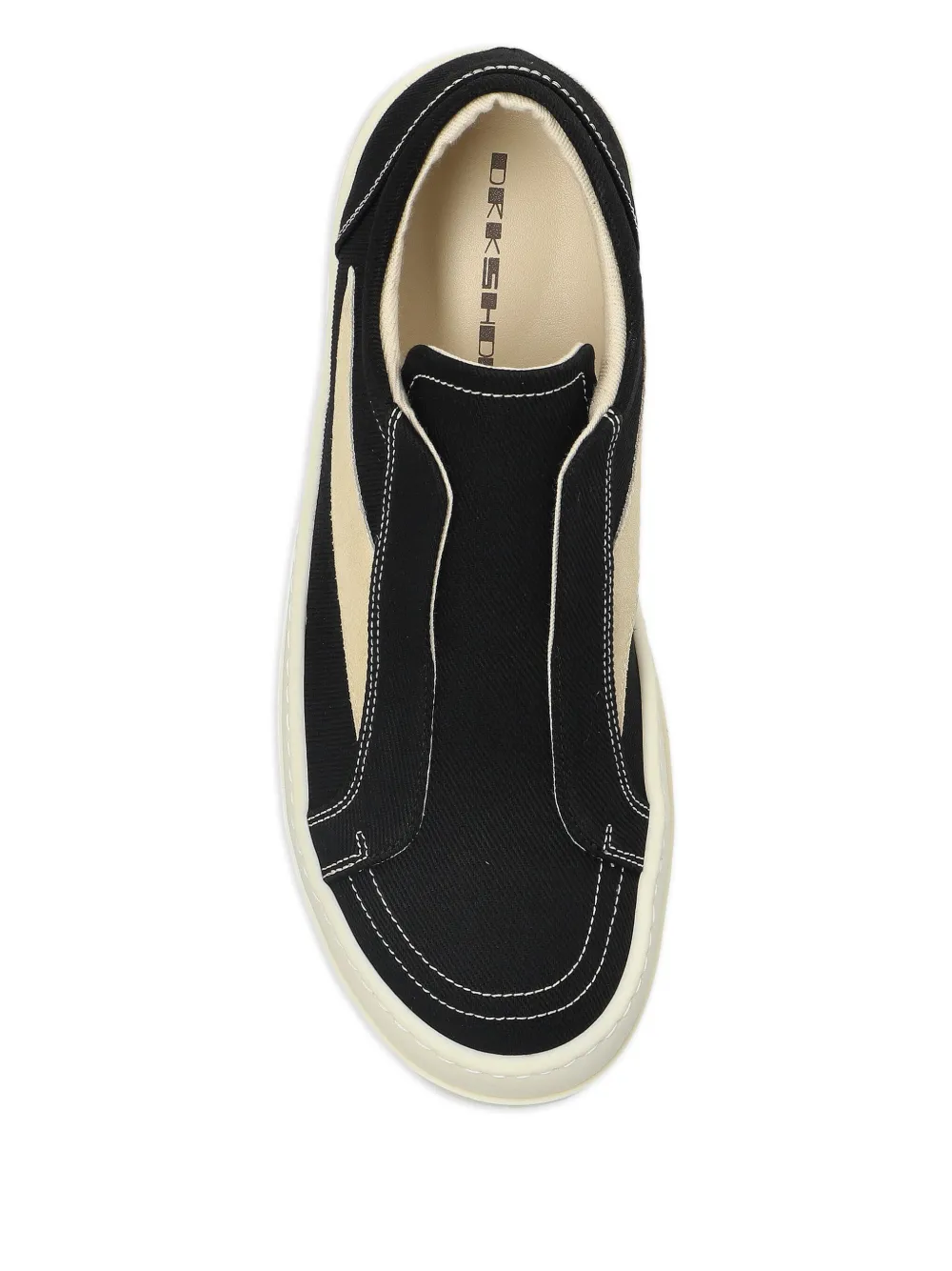 Rick Owens Drkshdw Slip-on-sneakers Mit Kontrasteinsätzen In Black