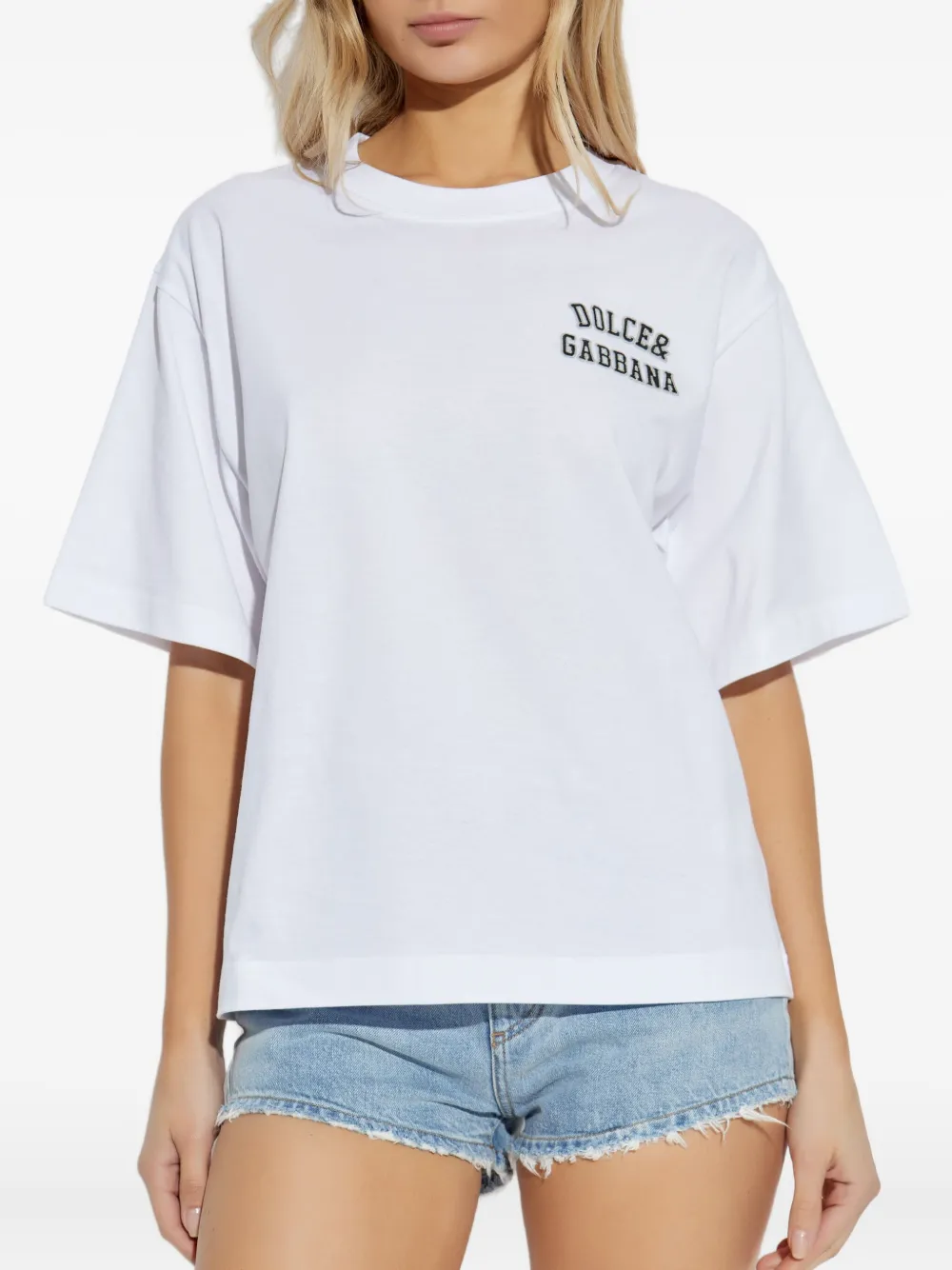 Dolce & Gabbana embroidered T-shirt Wit