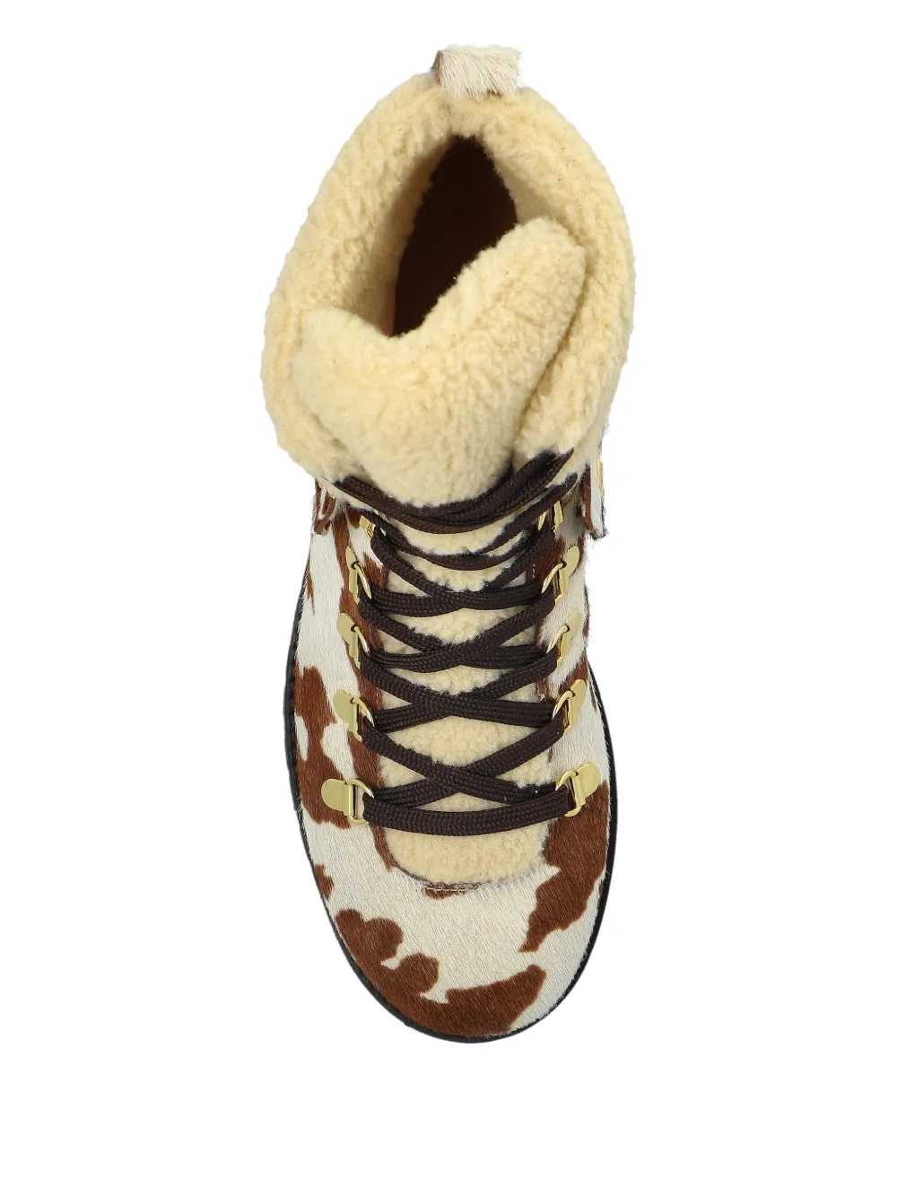 Odissi Heidi Cow-printed Hiking Boots In Multi