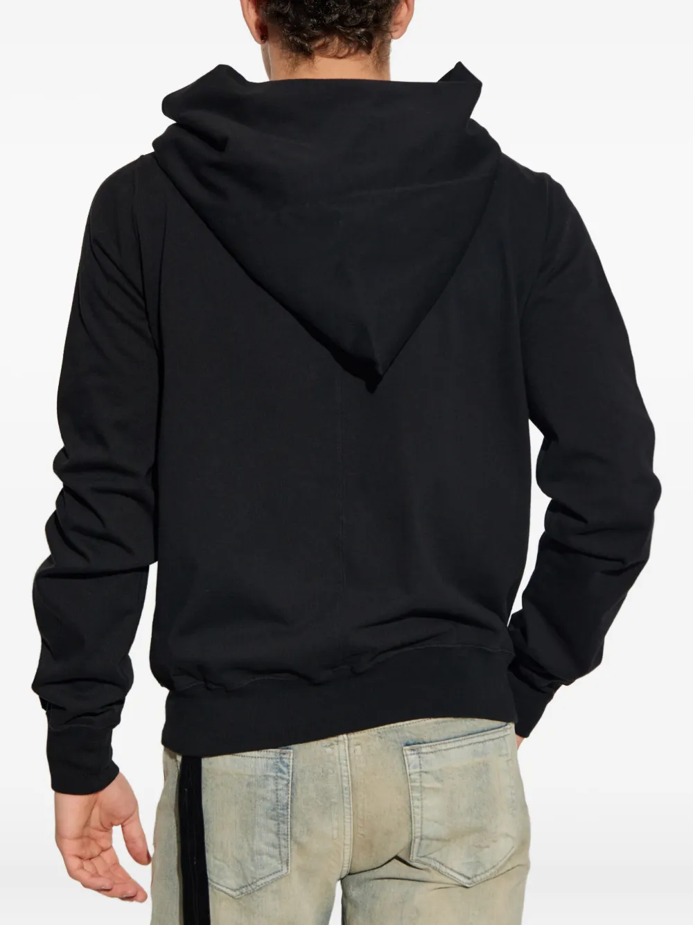 Rick Owens DRKSHDW asymmetric-zip hoodie Zwart